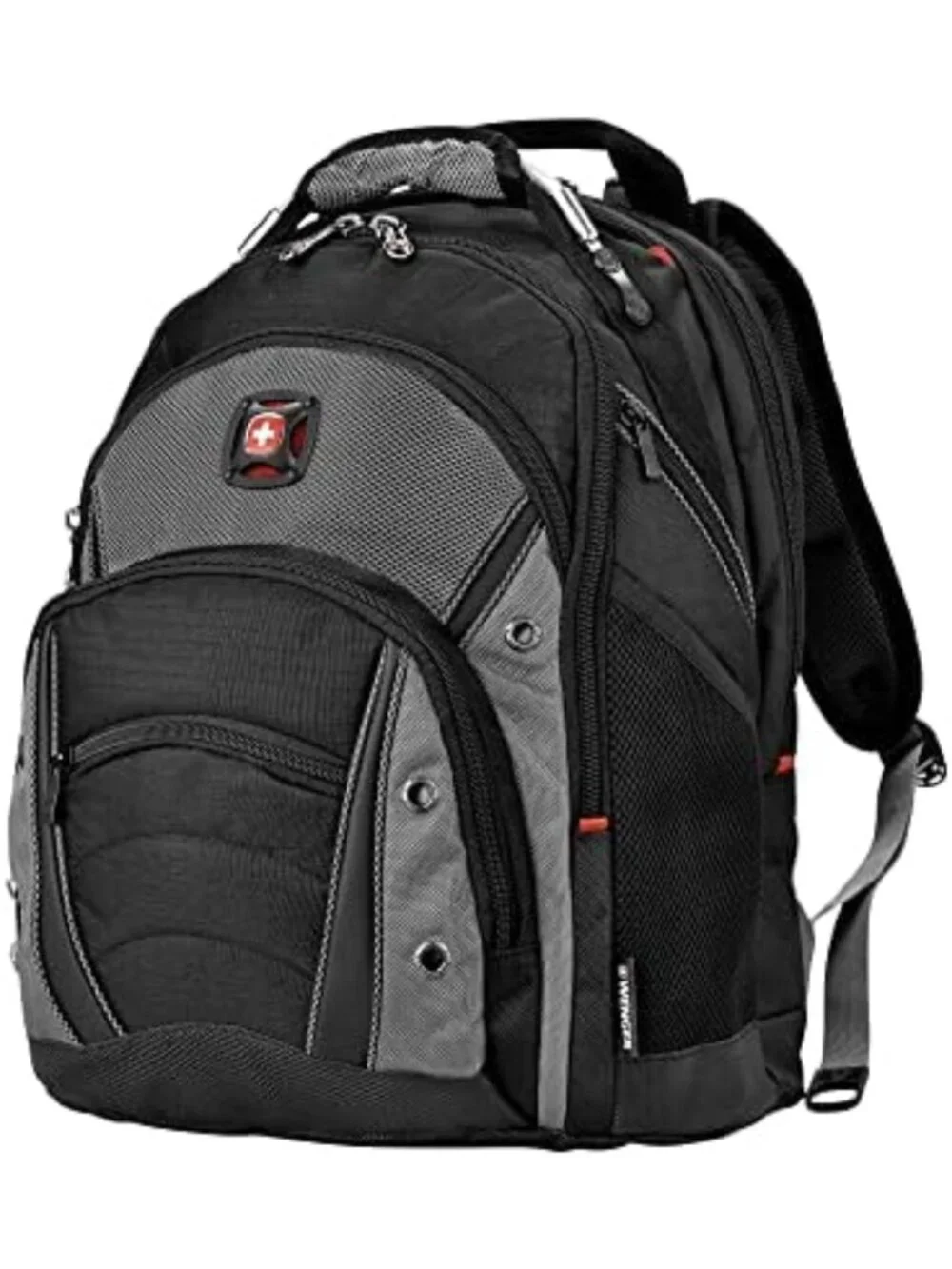 Stylish 16-Inch Laptop Backpack for Men & Women, Black/Grey, Durable & Versatile
